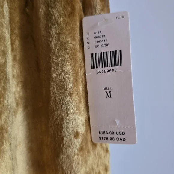 Anthropologie, New, Maeve Anastacia Gold Wide Leg Velvet Pants, Size Medium - Picture 4 of 12